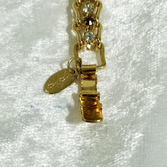 Kim Rogers austrian crystal link gold tone bracelet 1.1664 - Picture 6 of 16